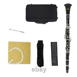1 Set B Flat Ebonite Clarinet Whistle Clip Screwdriver Square Cloth Strap for