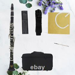 1 Set Black Durable Instrument Ebonite Clarinet for Beginners Musicians