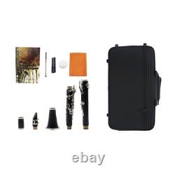 17 Key Bb Flat Clarinet Bakelite Clarinet with Plating Button with Clarinet Case