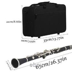 17 Key Bb Flat Clarinet Bakelite Clarinet with Plating Button with Clarinet Case