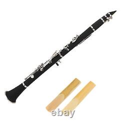 17 Key Descending B Tone Bakelite Clarinet With Reeds Cleaning Cloth SG5