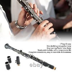 17 Key G Tone Clarinet Engineering Plastic Tube Body Flat Clarinet SG5