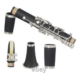 17 Key Student Level Bakelite Clarinet Instruments with Case, Cleaning Cloth