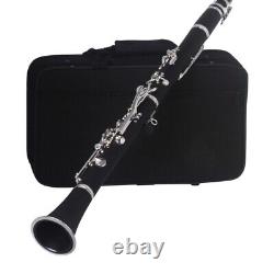 17 Key Student Level Bakelite Clarinet Instruments with Case, Cleaning Cloth