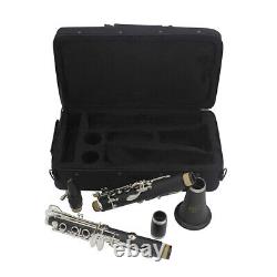 17 Keys Bb Clarinet Black Professional Clarinet Durable for Adults Kids Students