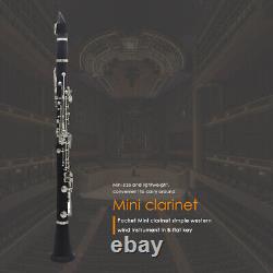 17 Keys Bb Clarinet with Strap & Cleaning Cloth Durable for Adults Kids Students