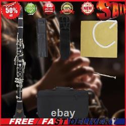 17 Keys Durable Wooden Clarinet Black Orchestra Musical Instrument for Beginners