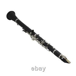 17 Keys Ebonite Clarinet with Strap & Cleaning Cloth for Adults Kids Students