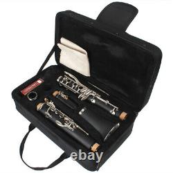 17 Keys bB Flat Clarinet Nickel Plating with 10 Reeds Cork Oil Tube Cloth and Box