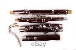 26 key maple wood C key bassoon with cupronickel parts