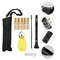 2pcs Compact Pocket Size Beginner Student Wind Instrument Clarinet with Reed