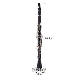 ABS 17- Clarinet Bb Flat with Carry Cleaning Cloth I5K5