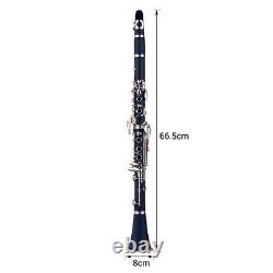 ABS 17- Clarinet Bb Flat with Carry Cleaning Cloth K5J5