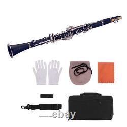 ABS 17- Clarinet Bb Flat with Carry Cleaning Cloth N5I8