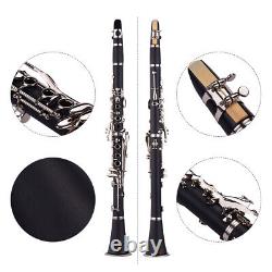 ABS 17- Clarinet Bb Flat with Carry Cleaning Cloth S3C6