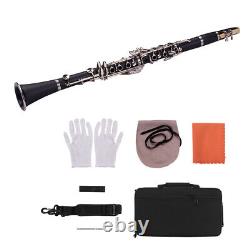 ABS 17- Clarinet Bb Flat with Carry Cleaning Cloth U7J1
