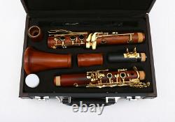 Advance B-Flat Clarinet Rosewood Wooden Body Golden Plate Bb Key 17 key Case