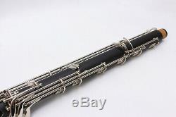 Advance Bass Clarinet Low c Bb key Ebonite Wood Professional With Pads Case