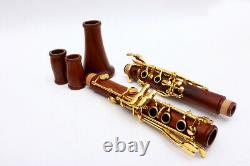 Advance Professional Rosewood Clarinet Bb key Clarinet Golden Plated Key Case