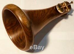 Alto Clarinet Bell Cocobolo Wood Gold Plated Key Hand Crafted