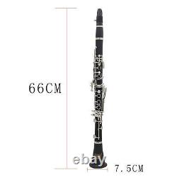 B Flat Beginner Clarinet Portable with Strap Musical Instruments for Beginners