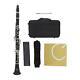 B Flat Clarinet Professional Portable with Strap Bakelite Tube for Beginners