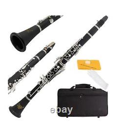 B Flat Clarinet with Strap Bakelite Tube for Professionals Beginners Holiday