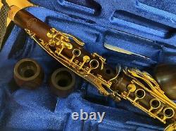 Backun Yellow Gold Keys Cocobolo Bb New! With Double Case and 2 Fat Boy Barrels
