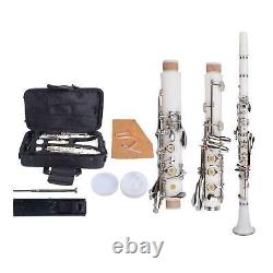 Bakelite Clarinet Bb Copper-Nickel Plated Nickel 17 Keys with Cleaning Cloth