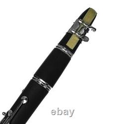 Bb B-Flat Clarinet Bakelite With Case Reed Rubber Pad Glove Strap Cleaning Cj