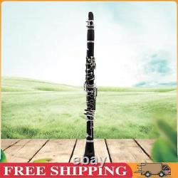 Bb Clarinet 17 Keys with Case Woodwind Instrument Barrels/Reeds (Black)