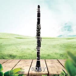 Bb Clarinet 17 Keys with Case Woodwind Instrument Barrels/Reeds (Black)