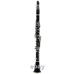 Bb Clarinet 17 Keys with Case Woodwind Instrument Barrels/Reeds (Black)