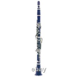 Bb Clarinet 17 Keys with Case Woodwind Instrument Barrels/Reeds (Dark Blue)