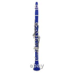 Bb Clarinet 17 Keys with Case Woodwind Instrument Barrels/Reeds (Sky Blue)
