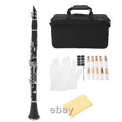 Bb Clarinet Rich Sound Black Wind Instrument Kit For Adults For Practice