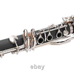 Bb Clarinet Set Professional Rich Sound Clarinet Kit Wind Instrument Black