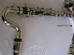 Bb keys ebonited body Bass clarinet, Nickel plated, great tone AC-132