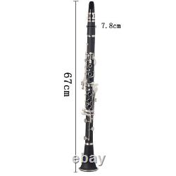 Beginners Clarinet Ebonite Silver Jazz Simple Bakelite Easy to Handle