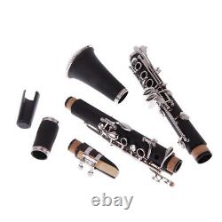 Black Clarinet Bakelite 17 Bb Flat Soprano Exquisite with+Care Kits N9C3