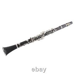 (Black)Clarinet Set 17 Key Wood Bb With Cleaning Cloth Reed Screwdriver Box