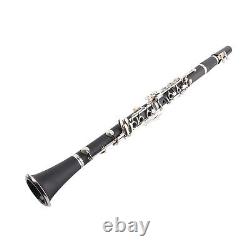 (Black)Clarinet Set 17 Key Wood Bb With Cleaning Cloth Reed Screwdriver Box