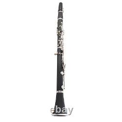 (Black)Clarinet Set 17 Key Wood Bb With Cleaning Cloth Reed Screwdriver Box