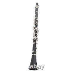 (Black)Clarinet Set 17 Key Wood Bb With Cleaning Cloth Reed Screwdriver Box