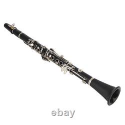 (Black)Clarinet Set 17 Key Wood Bb With Cleaning Cloth Reed Screwdriver Box BLW