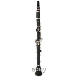 (Black)Clarinet Set Premium Bakelite Tube BB 17 Keys Clarinet With Anti
