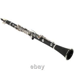 (Black2)Bakelite Tube Clarinet BB 17 Keys Clarinet With Nickel Plating Button