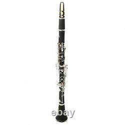 (Black2)bB Flat Clarinet Premium Tube 17 Nickel Keys Beautiful