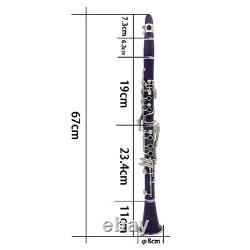 Brand New Woodwind Instrument 1612g 17 Keys Bb Black Colourful Professional