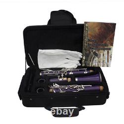 Clarinet 17 bB Flat Soprano Binocular Clarinet Woodwind Instrument+ R4L9